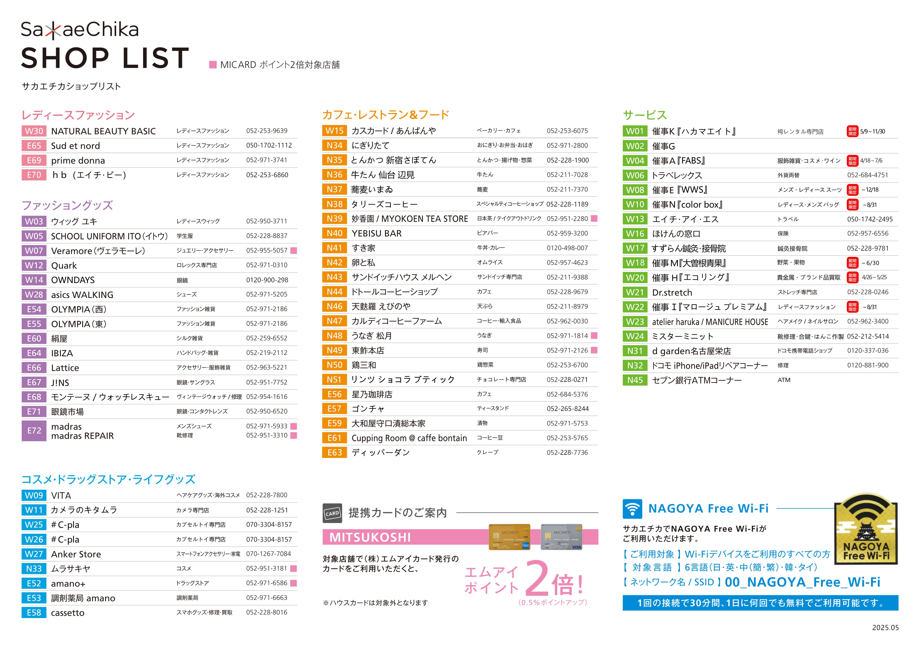SHOP LIST